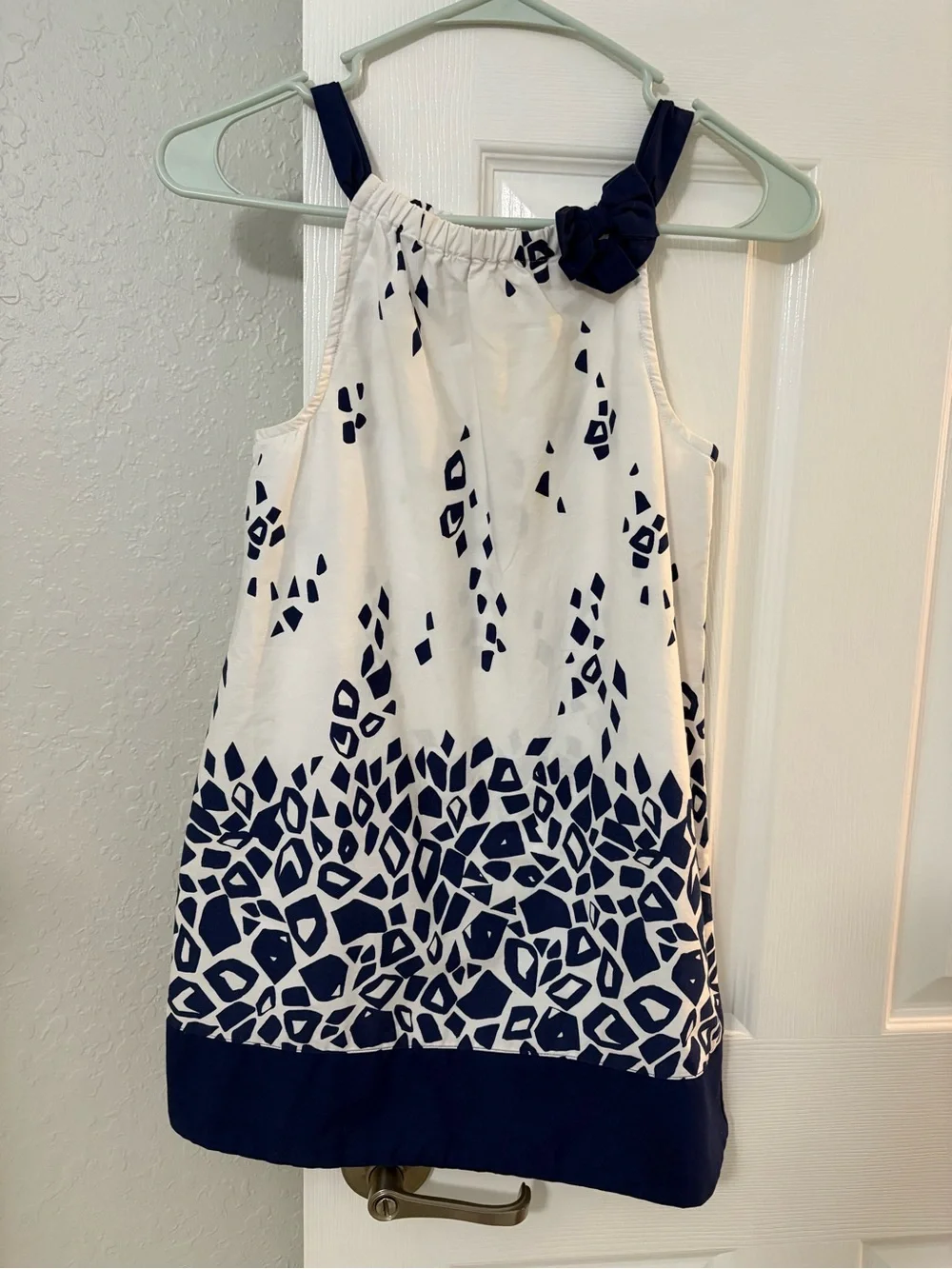 Gymboree Blue Safari Zebra Print Dress Girls Size 8